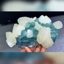 Natural Green Fluorite and Calcite Symbiosis comes from Xianghualing,Hunan 160*90*40MM - image 1