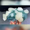 Natural Green Fluorite and Calcite Symbiosis comes from Xianghualing,Hunan 160*90*40MM - image 2