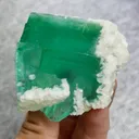 Natural Green Fluorite and Calcite Symbiosis comes from Xianghualing,Hunan 60*55*45MM - image 2