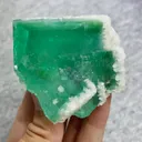 Natural Green Fluorite and Calcite Symbiosis comes from Xianghualing,Hunan 60*55*45MM - image 1