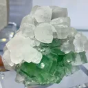 Natural Green Fluorite and Calcite Symbiosis comes from Zhejiang，China 110*100*70MM - image 2
