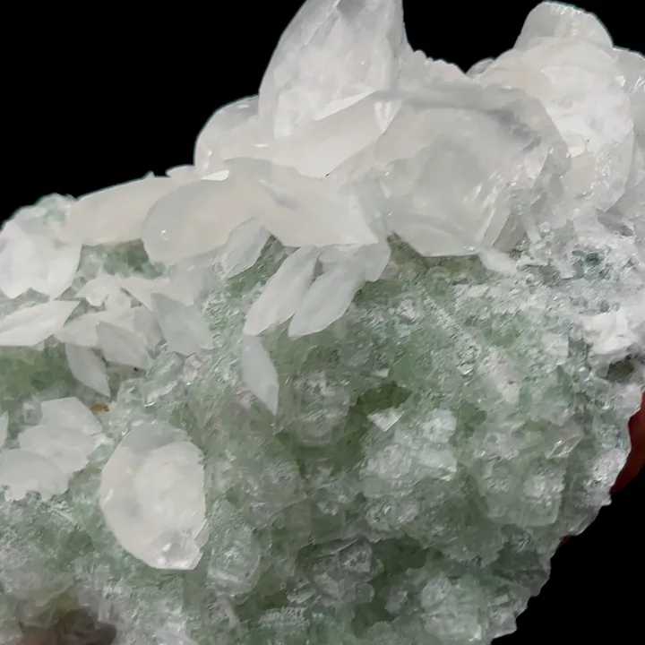 Natural Green Fluorite and Calcite,Ladder Pattern Mineral Specimen:FUJIAN China (180*70*130mm) - image 3
