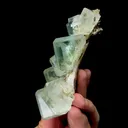 Natural Green Fluorite and Calcite,Ladder Pattern Mineral Specimen:XIANGHUALING (90*115*40mm) - image 5