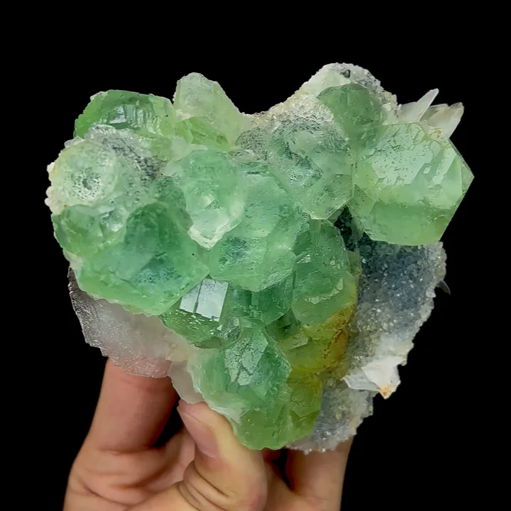 Natural Green Fluorite and Calcite,Mineral Specimen:HUBEI (130*115*40mm) - image 3