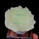 Natural Green Fluorite and Clear Quartz Cluster, Mineral Specimen:Zhejiang,China (50*35*25MM) - image 4