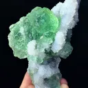 Natural Green Fluorite and Crystal Coexist comes from Xianghualing,Hunan  130*75*45MM - image 6