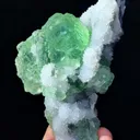 Natural Green Fluorite and Crystal Coexist comes from Xianghualing,Hunan  130*75*45MM - image 2