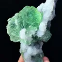 Natural Green Fluorite and Crystal Coexist comes from Xianghualing,Hunan  130*75*45MM - image 1