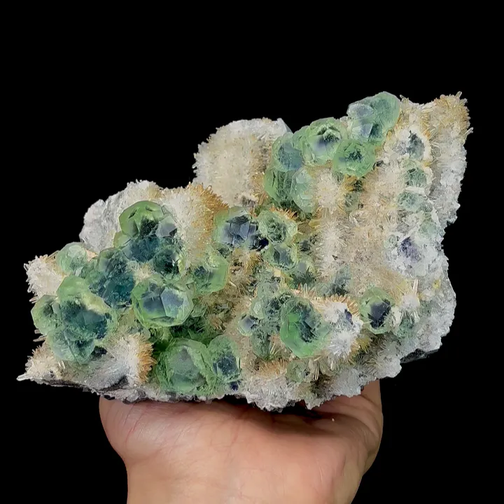 Natural Green Fluorite and Crystal, Mineral Specimen:FUJIAN,China (155*100*120mm) image
