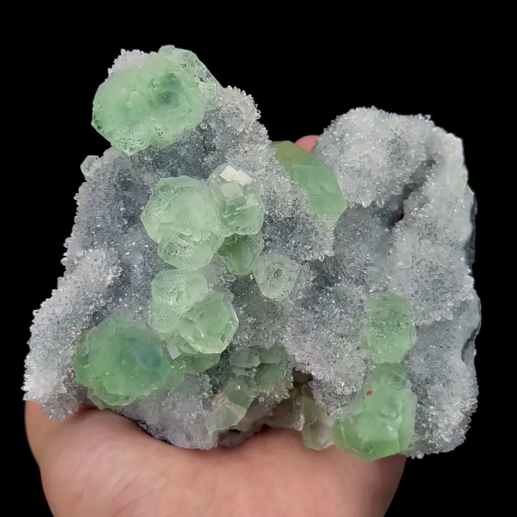 Natural Green Fluorite and Crystal Mineral Specimen,High Quality Specimen,FUJIAN,CHINA(113*98*50mm) image