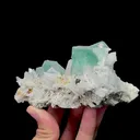 Natural Green Fluorite and Crystal Mineral Specimen,High Quality Specimen,YAO GANG XIAN,HUNAN,CHINA(130*60*56mm) - image 1
