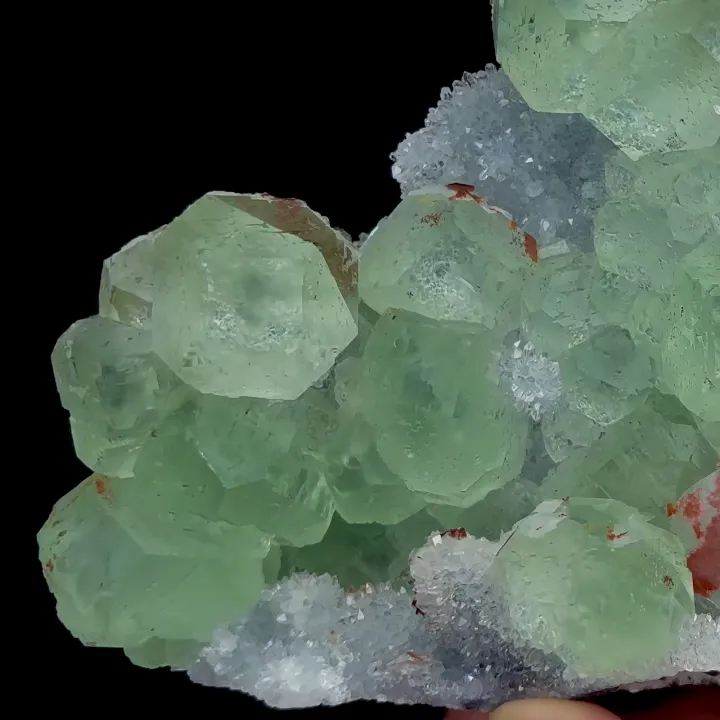Natural Green Fluorite and Flaky Calcite, Mineral Specimen:Fujian,China (180*100*45MM) image