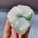 Natural Green Fluorite and Flaky Calcite Symbiosis comes from Xianghualing,Hunan 70*55*45MM - image 4