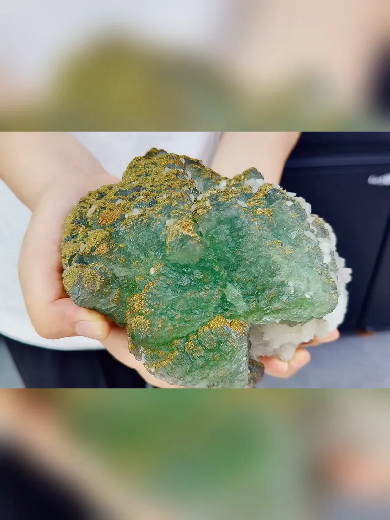 Natural Green Fluorite and Pyrite Occur Together comes from Fujian,China 220*15*80MM - image 2