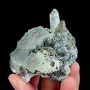 Natural Green Fluorite and Quartz and Arsenopyrite, Mineral Specimen:Yaogangxian,Hunan (55*50*35MM) - image 3