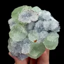 Natural Green Fluorite and Quartz Cluster, Mineral Specimen:Fujian,China (100*85*55MM) - image 4