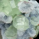 Natural Green Fluorite and Quartz Cluster, Mineral Specimen:Fujian,China (100*85*55MM) - image 2