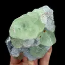 Natural Green Fluorite and Quartz Cluster, Mineral Specimen:Fujian,China (100*85*55MM) - image 3
