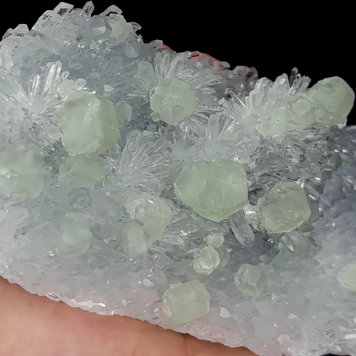 Natural Green Fluorite and Quartz Cluster, Mineral Specimen:Fujian,China (120*75*45MM) - image 3