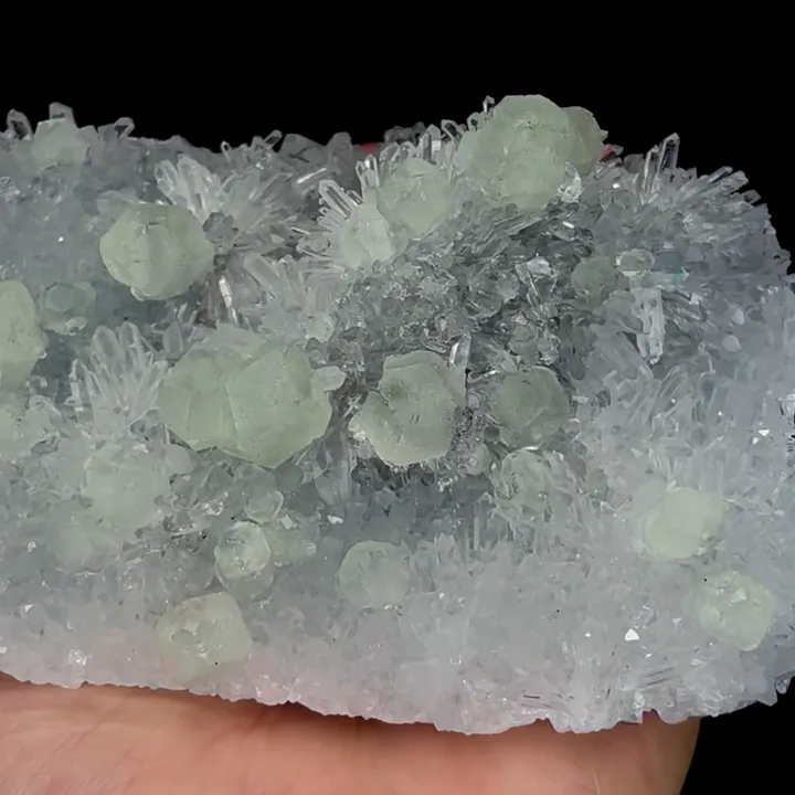Natural Green Fluorite and Quartz Cluster, Mineral Specimen:Fujian,China (120*75*45MM) - image 4