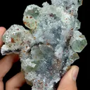 Natural Green Fluorite and Quartz Cluster, Mineral Specimen:Fujian,China (120*80*35MM) - image 4