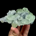 Natural Green Fluorite and Quartz Cluster, Mineral Specimen:Fujian,China (120*80*35MM) - image 2