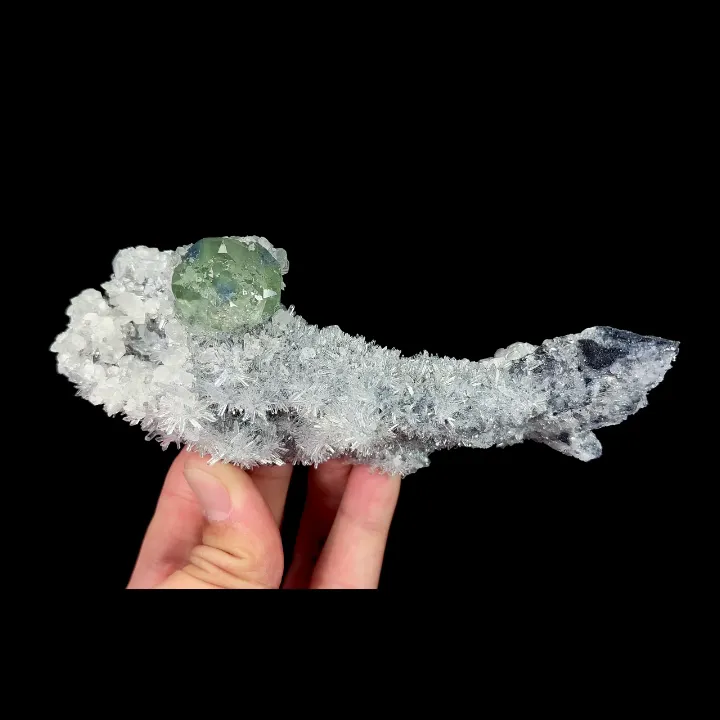Natural Green Fluorite and Quartz Cluster, Mineral Specimen:Fujian,China (150*50*50MM) - image 6