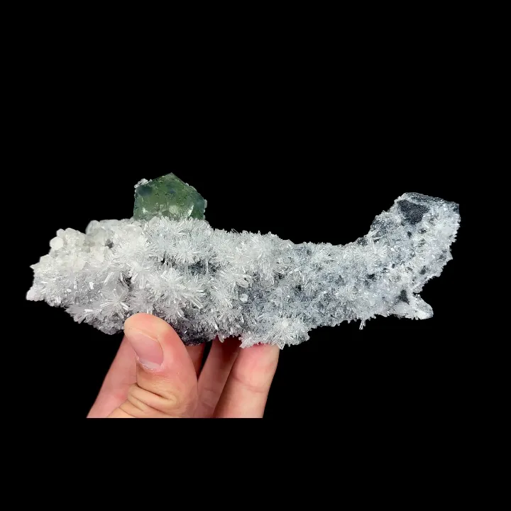 Natural Green Fluorite and Quartz Cluster, Mineral Specimen:Fujian,China (150*50*50MM) - image 3