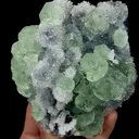 Natural Green Fluorite and Quartz Cluster, Mineral Specimen:Fujian,China (95*110*55MM) - image 2