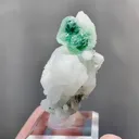 Natural Green Fluorite and Quartz coexist coomes from Inner Mongolia,China 25*25*40MM - image 1