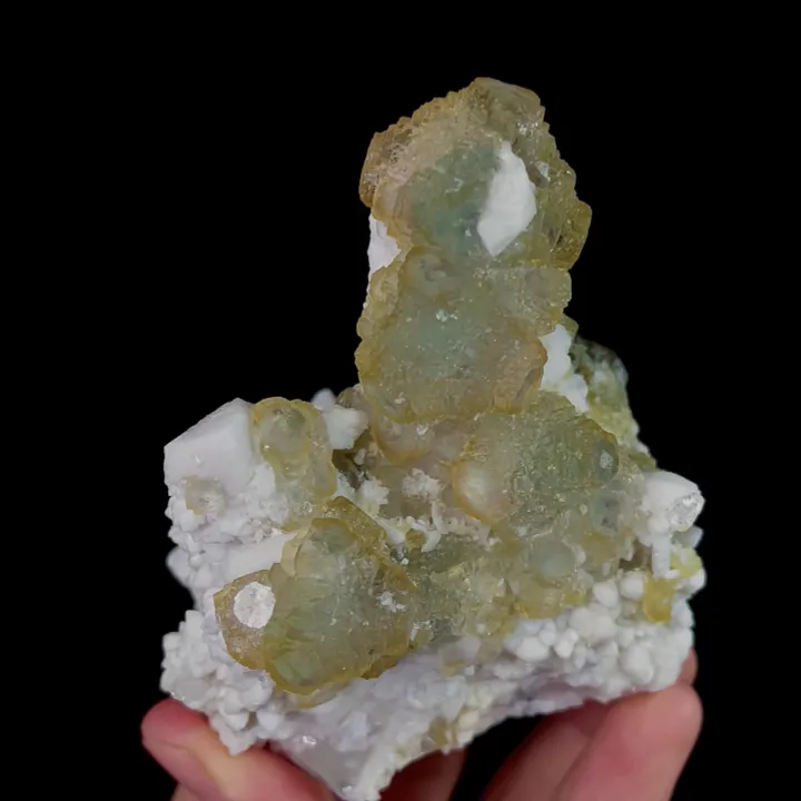 Natural Green Fluorite and Quartz, Mineral Specimen: Inner Mongolia,China (80*70*85MM) - image 4