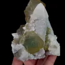 Natural Green Fluorite and Quartz, Mineral Specimen: Inner Mongolia,China (80*70*85MM) - image 2