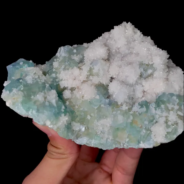 Natural Green Fluorite and Quartz, Mineral Specimen: Xianghualing,Hunan (120*85*40MM) - image 2