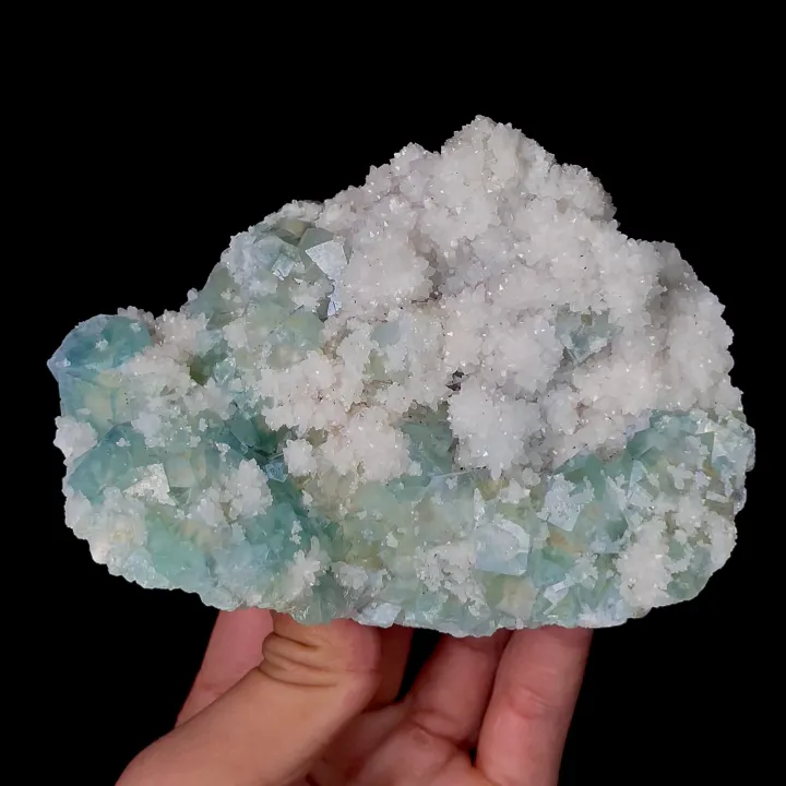 Natural Green Fluorite and Quartz, Mineral Specimen: Xianghualing,Hunan (120*85*40MM) - image 3