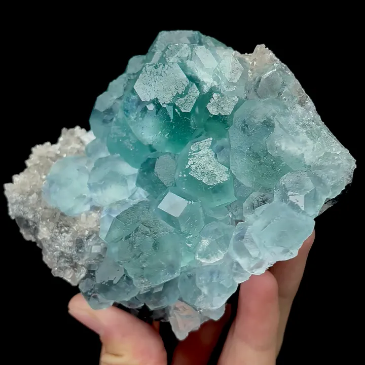 Natural Green Fluorite and Quartz, Mineral Specimen:Fujian,China (115*100*40MM) - image 3