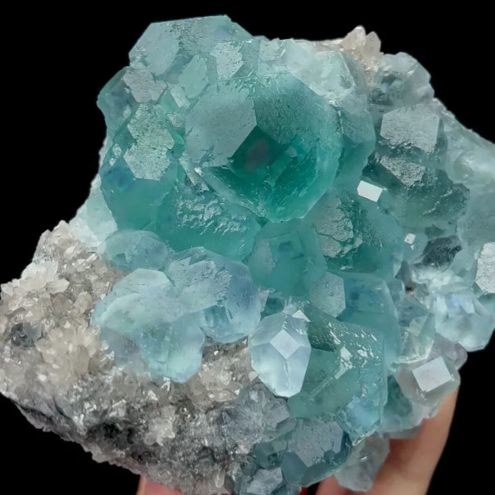 Natural Green Fluorite and Quartz, Mineral Specimen:Fujian,China (115*100*40MM) - image 2