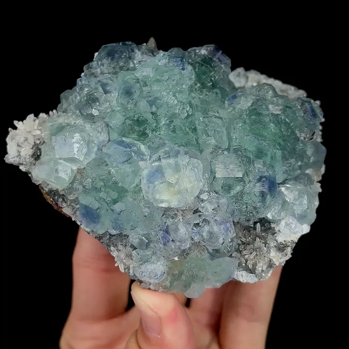 Natural Green Fluorite and Quartz, Mineral Specimen:Fujian,China (115*85*40MM) - image 4