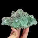 Natural Green Fluorite and Quartz, Mineral Specimen:Fujian,China (120*70*70MM) - image 1