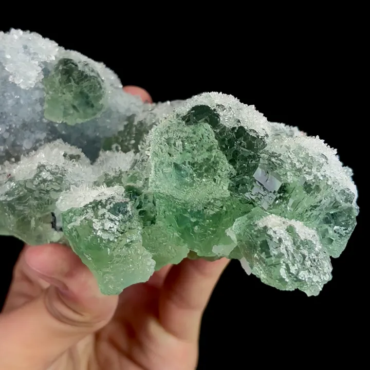 Natural Green Fluorite and Quartz, Mineral Specimen:Fujian,China (145*65*75MM) - image 3