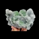 Natural Green Fluorite and Quartz, Mineral Specimen:Fujian,China (155*85*50MM) - image 1