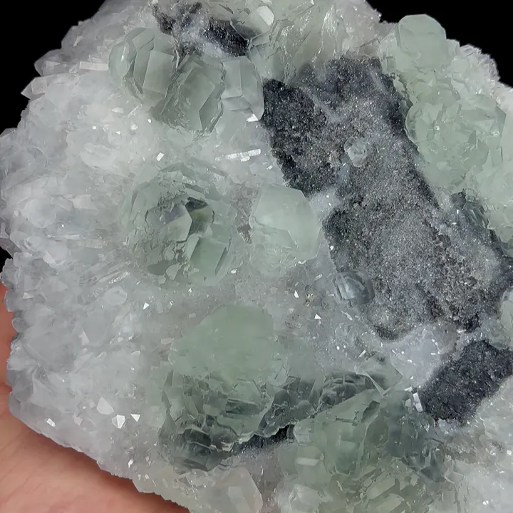 Natural Green Fluorite and Quartz, Mineral Specimen:Fujian,China (160*120*65MM) - image 2