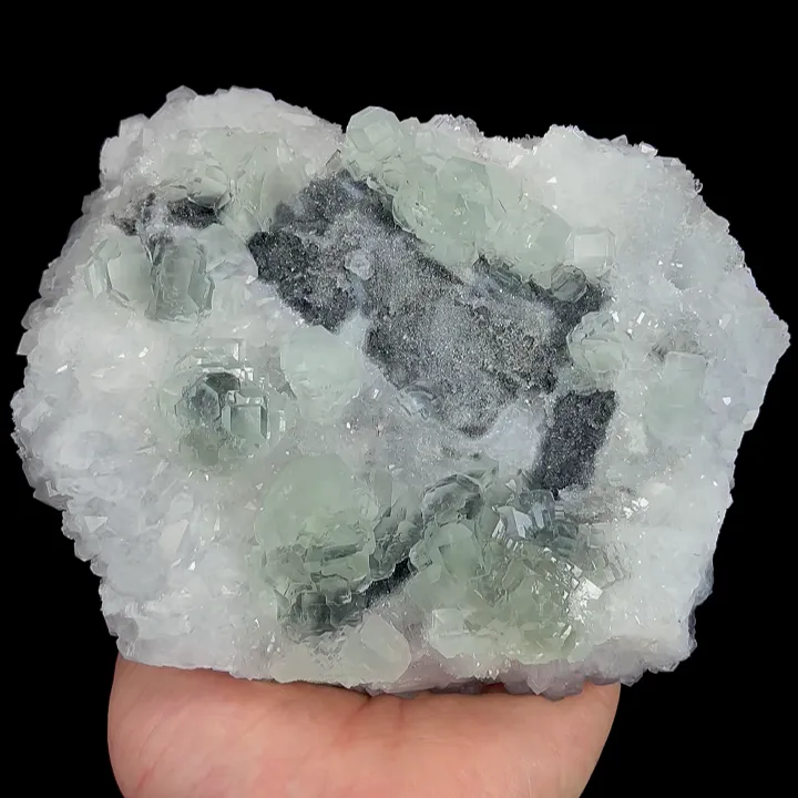 Natural Green Fluorite and Quartz, Mineral Specimen:Fujian,China (160*120*65MM) image