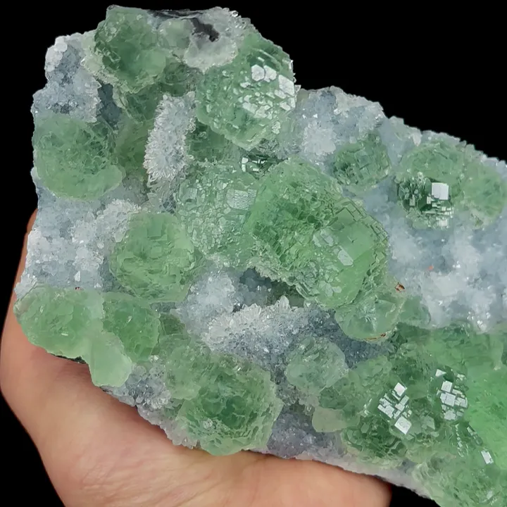 Natural Green Fluorite and Quartz, Mineral Specimen:Fujian,China (160*90*60MM) - image 2