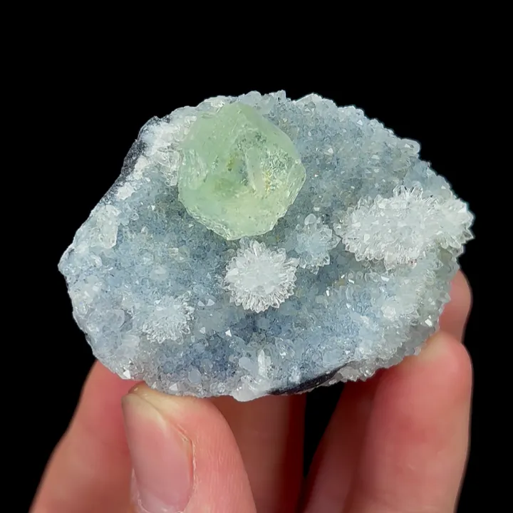 Natural Green Fluorite and Quartz, Mineral Specimen:Fujian,China (50*35*20MM) - image 3