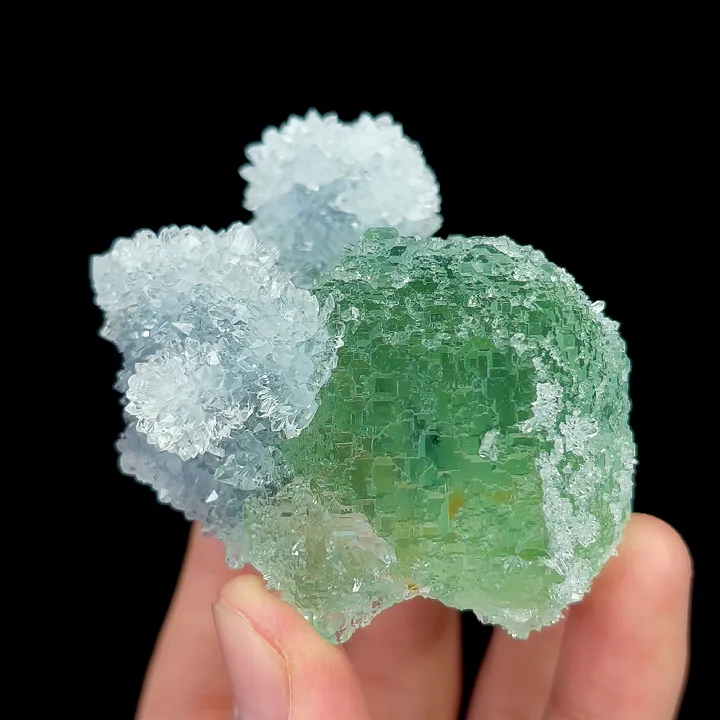 Natural Green Fluorite and Quartz, Mineral Specimen:Fujian,China (55*65*35MM) - image 3