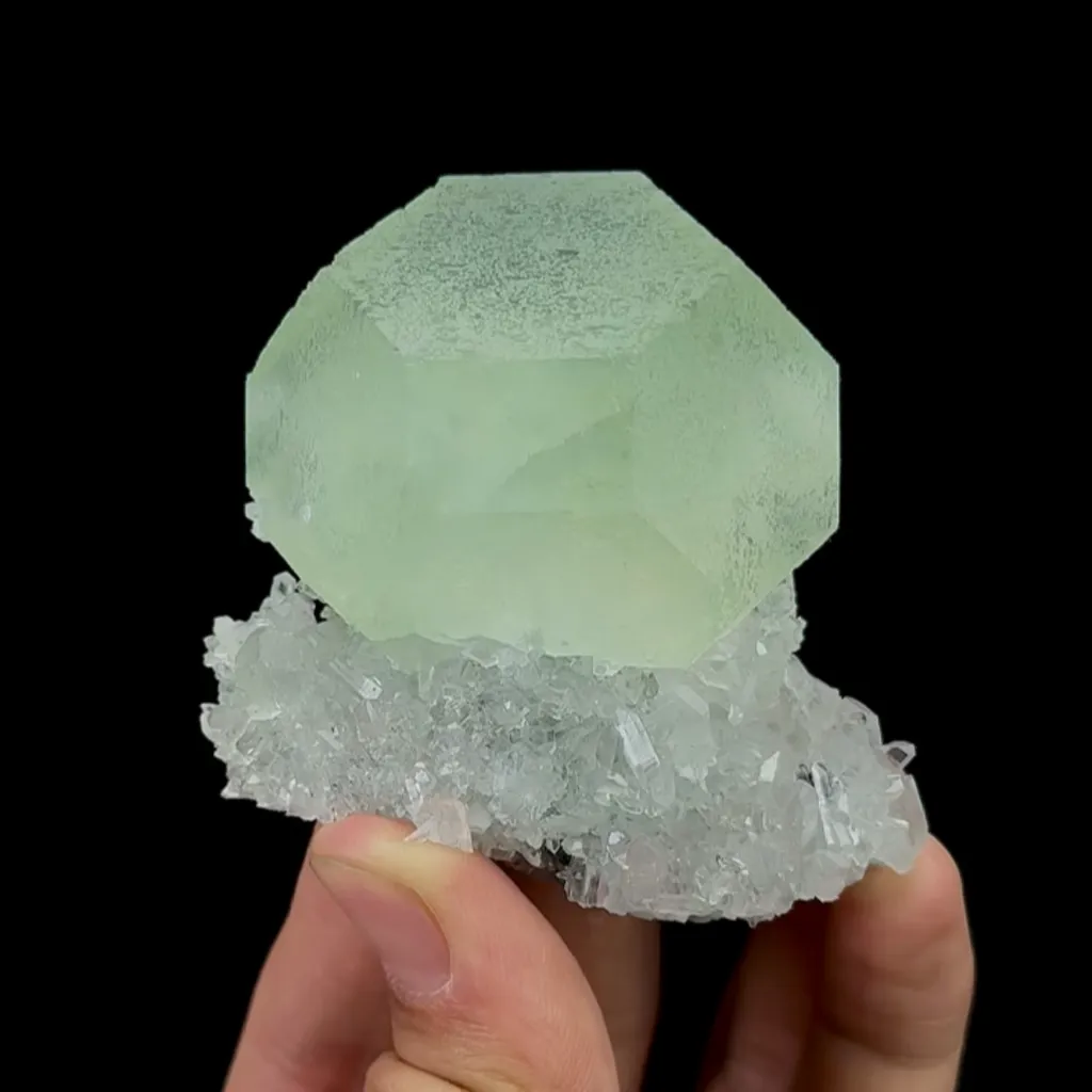 Natural Green Fluorite and Quartz, Mineral Specimen:Fujian,China (60*60*45MM) - image 6