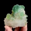 Natural Green Fluorite and Quartz, Mineral Specimen:Fujian,China (65*60*30MM) - image 1