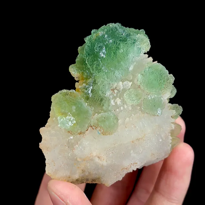 Natural Green Fluorite and Quartz, Mineral Specimen:Fujian,China (65*60*30MM) - image 3