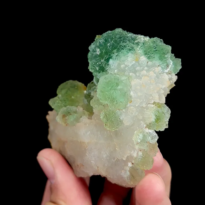Natural Green Fluorite and Quartz, Mineral Specimen:Fujian,China (65*60*30MM) - image 2