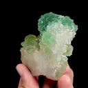 Natural Green Fluorite and Quartz, Mineral Specimen:Fujian,China (65*60*30MM) - image 2